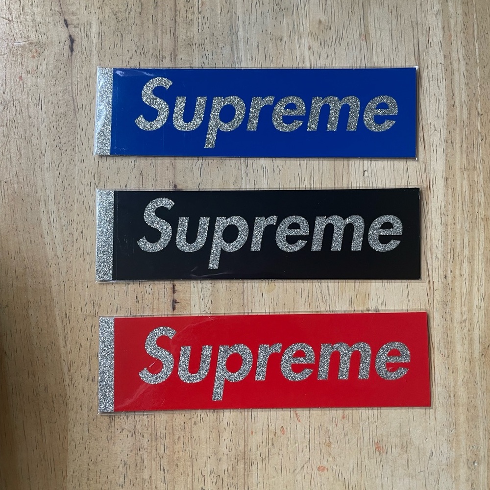 Supreme Glitter Box Logo Stickers Set